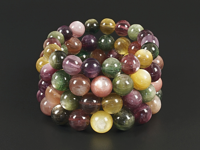 Микс бусин лилового, желтого лепидолита и зеленого мусковита c красивой иризаций. Месторождение - Бразилия.  Диаметр отверстия 1.1 мм. Размеры и вес бусин усреднены. Точнее замеряем по требованию. Микровыемки, природные шероховатости.
 | Интернет-магазин товаров для рукоделия