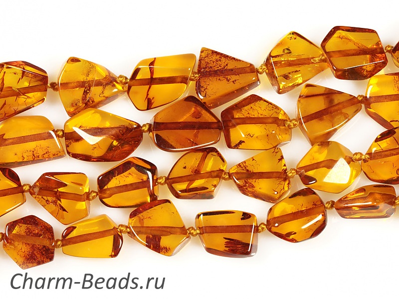 Бусины галтовка янтаря