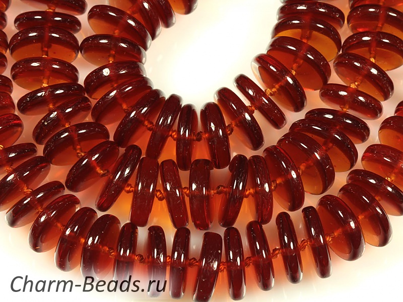 Бусины янтаря 12x3мм