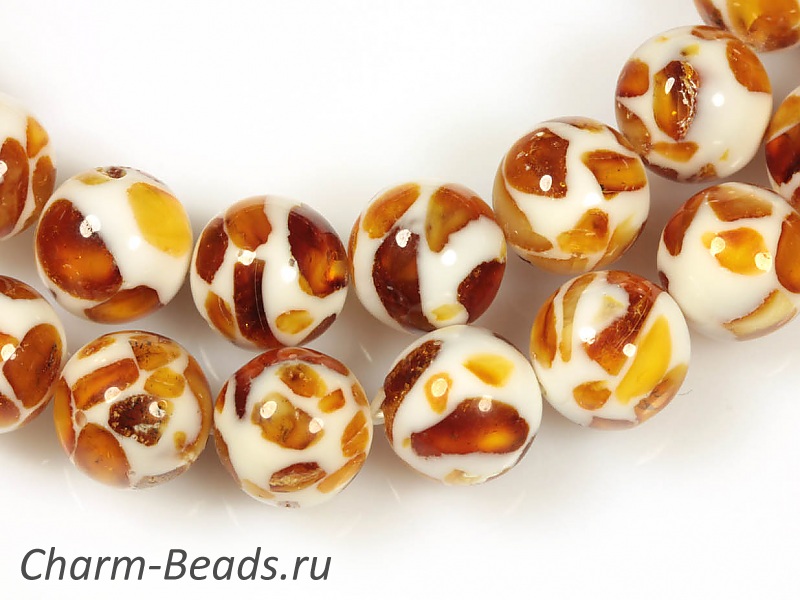 Бусины янтаря 10мм