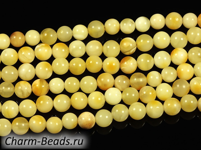 Бусины янтаря 5мм