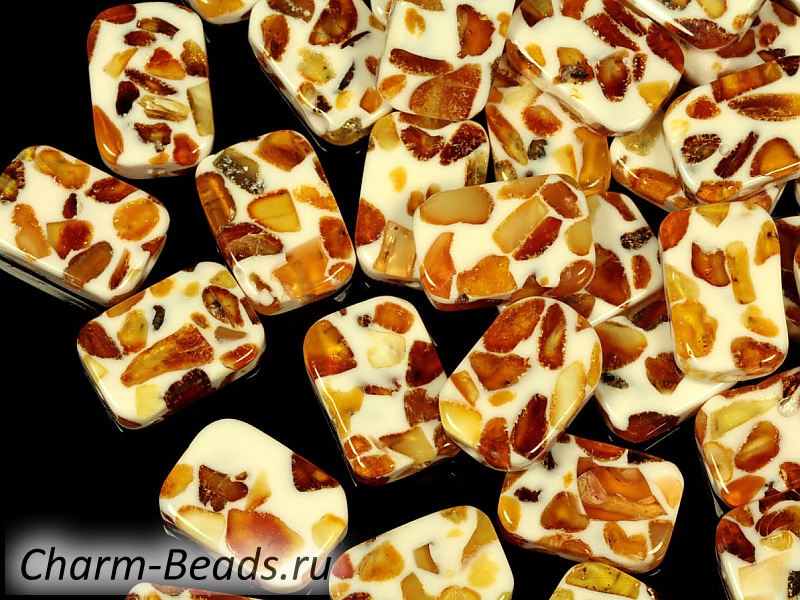 Бусины янтаря 18x12мм