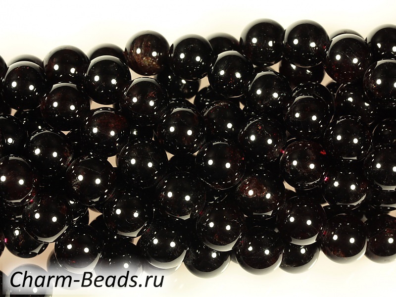 Бусины граната класса А. Диаметр отверстия 1 мм. Цена указана за одну бусину. | Интернет-магазин товаров для рукоделия