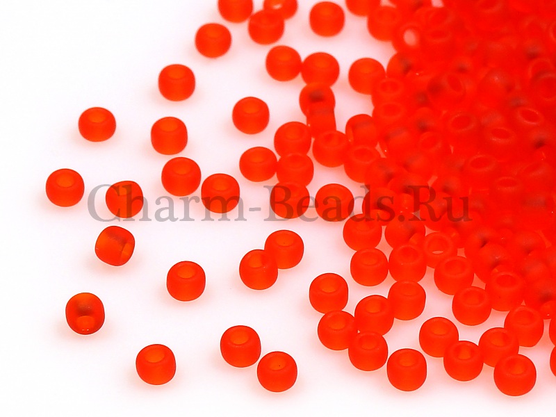 Бисер Toho, размер 11/0. Цвет #5F (Матовый прозрачный, светлый рубин). Цена указана за 10 грамм. Производитель - Япония. | Интернет-магазин товаров для рукоделия