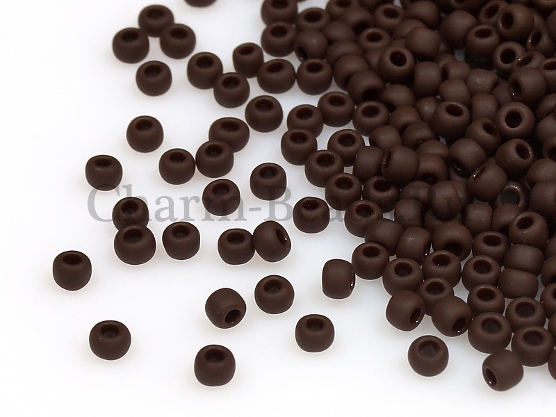 Бисер Toho, размер 11/0. Цвет #46F (Матовый непрозрачный, красно-коричневый). Цена указана за 10 грамм. Производитель - Япония. | Интернет-магазин товаров для рукоделия