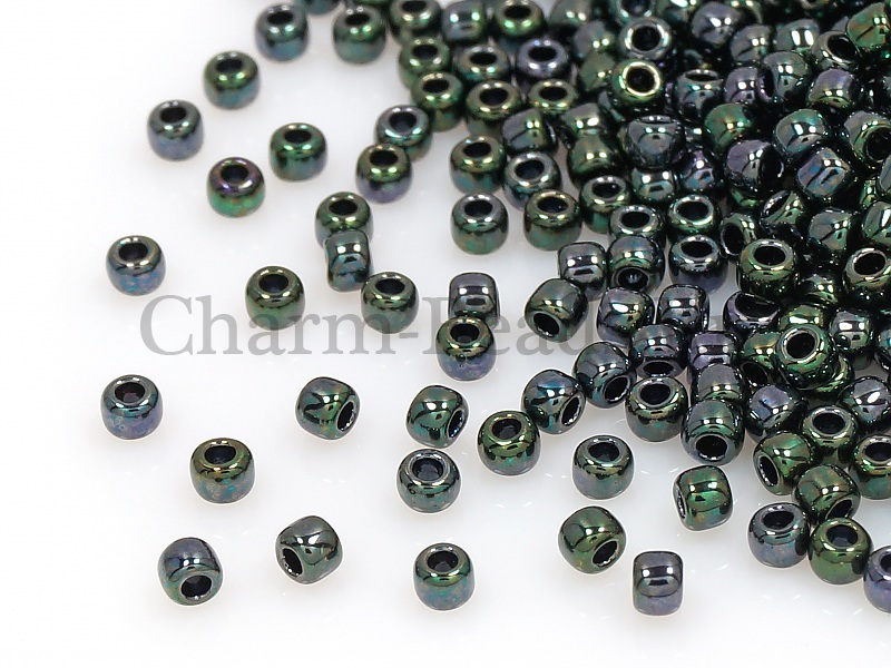 Бисер Toho, размер 11/0.  Цвет #89 (Металлизированный, мох). Цена указана за 10 грамм. Производитель - Япония. | Интернет-магазин товаров для рукоделия