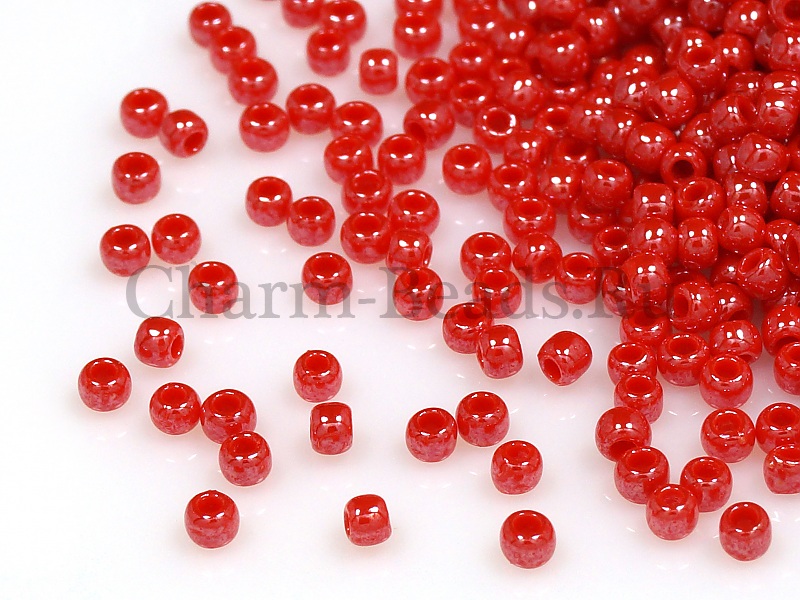 Бисер Toho, размер 11/0. Цвет #125 (Непрозрачный глянцевый, вишня). Цена указана за 10 грамм. Производитель - Япония. | Интернет-магазин товаров для рукоделия