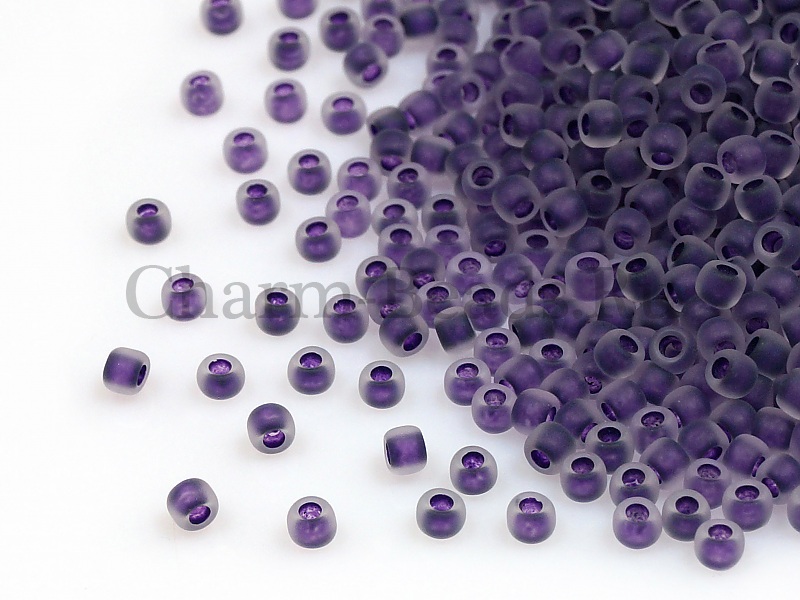 Бисер Toho, размер 11/0.  Цвет #774FM (матовый, окрашенный изнутри, хрусталь/виноград).  Производитель - Япония. Цена указана за 10 грамм. | Интернет-магазин товаров для рукоделия
