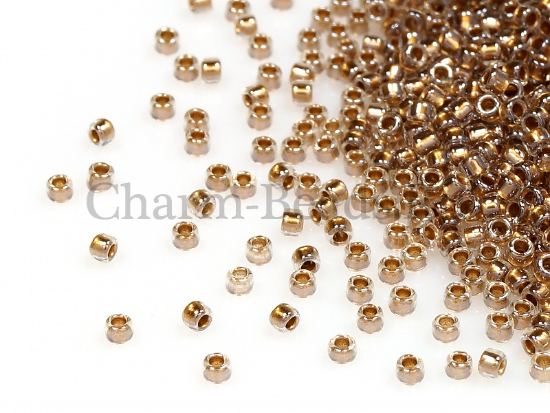 Бисер Toho, размер 15/0. Цвет #989 (Внутренняя позолота).Цена указана за 10 грамм. Производитель - Япония. | Интернет-магазин товаров для рукоделия