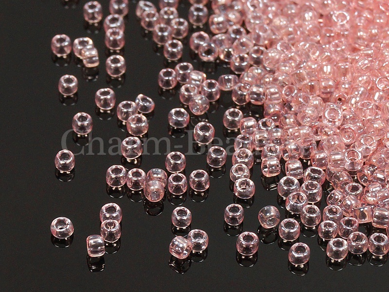 Бисер Toho, размер 15/0. Цвет #289 (Радужный прозрачный, французская роза). Цена указана за 10 грамм. Производитель - Япония.  | Интернет-магазин товаров для рукоделия