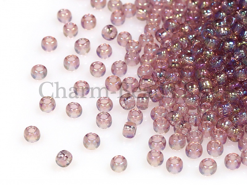 Бисер Toho, размер 15/0.  Цвет #166 (Радужный прозрачный, светлый аметист). Цена указана за 10 грамм. Производитель - Япония.  | Интернет-магазин товаров для рукоделия