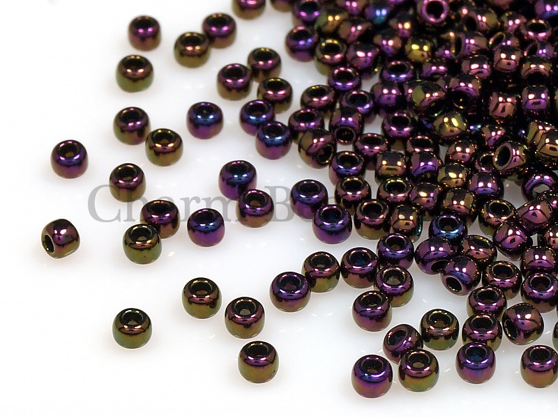 Бисер Toho, размер 15/0. Цвет #85 (Металлизированный, багровый ирис). Цена указана за 10 грамм. Производитель - Япония.  | Интернет-магазин товаров для рукоделия