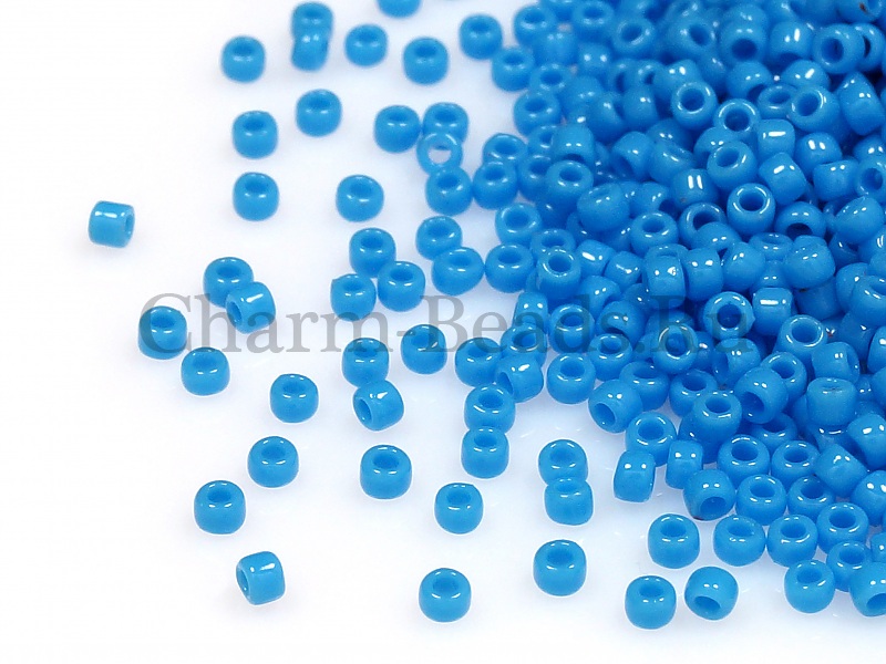 Бисер Toho, размер 15/0. Цвет #43D (непрозрачный, василек). Цена указана за 10 грамм. Производитель - Япония.  | Интернет-магазин товаров для рукоделия