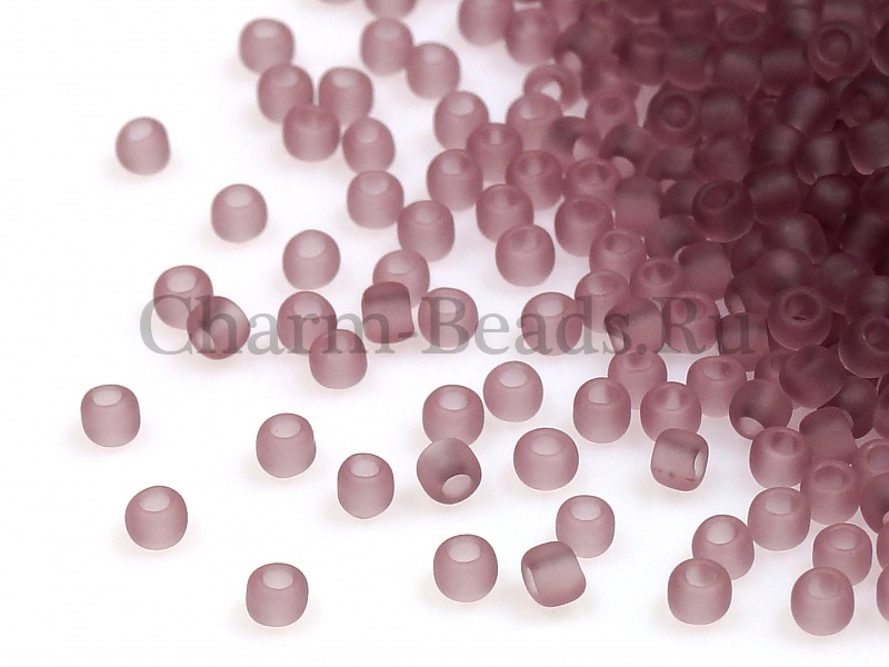 Бисер Toho, размер 15/0. Цвет #6F (матовый прозрачный, светлый аметист). Цена указана за 10 грамм. Производитель - Япония. | Интернет-магазин товаров для рукоделия