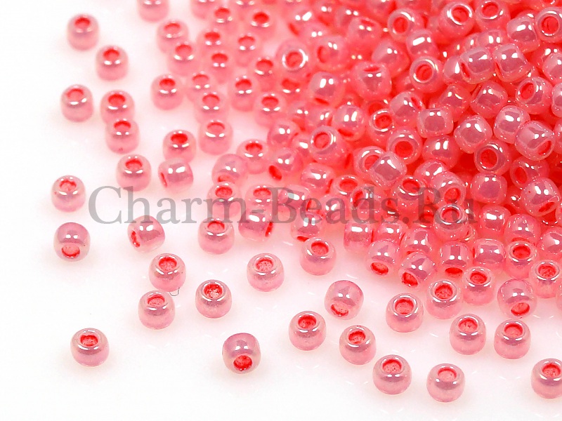 Бисер Toho, размер 11/0. Цвет #911 (Цейлон, интенсивный розовый). Цена указана за 10 грамм. Производитель - Япония. | Интернет-магазин товаров для рукоделия