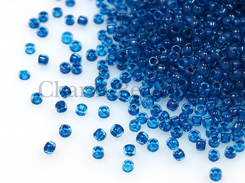 Бисер Toho, размер 15/0. Цвет #932 (Окрашенный изнутри, морская вода/капри). Цена указана за 10 грамм. Производитель - Япония. | Интернет-магазин товаров для рукоделия