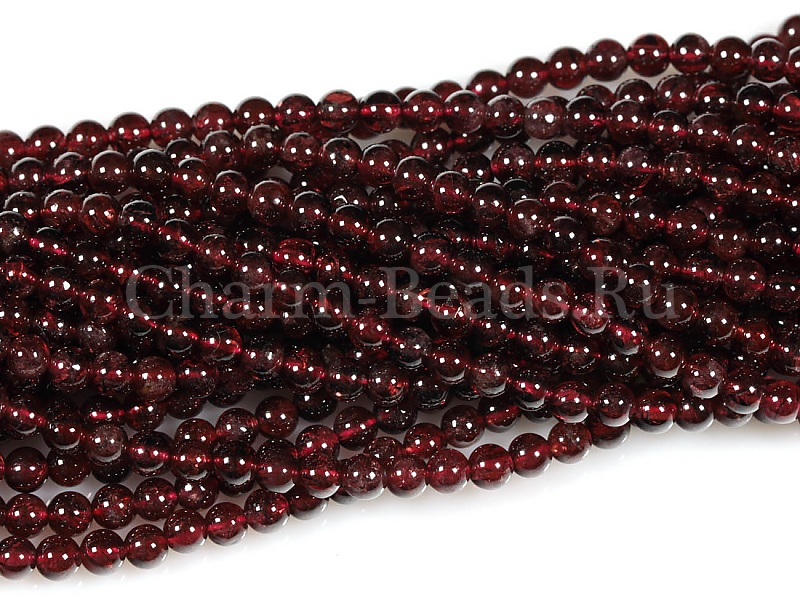 Бусины граната, каменный бисер. Диаметр отверстия 0.5 мм. Цена указана за одну нить. Длина нити приблизительно 40 см.
 | Интернет-магазин товаров для рукоделия