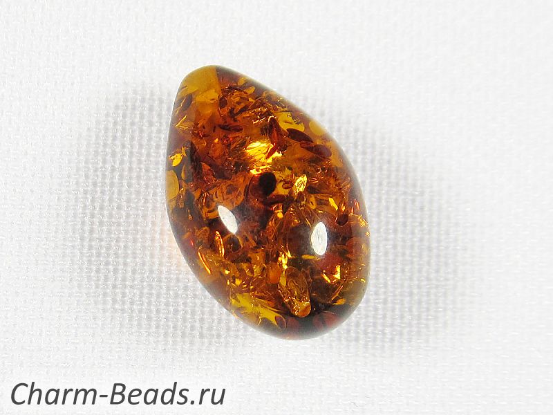 Бусина янтаря 15x10мм