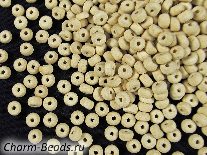 Бусины из дерева (бук). Диаметр отверстия 1.5 мм. Цена указана за одну бусину. | Интернет-магазин товаров для рукоделия