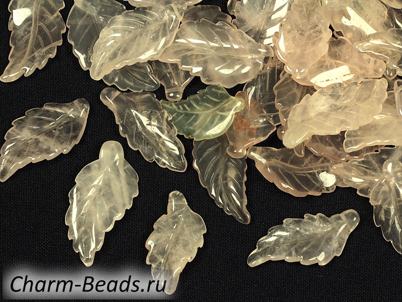 Резные бусины розового кварца. Диаметр отверстия у основания бусины 0.8 мм. Цена указана за одну бусину. Встречаются внутренние трещинки. Размеры указаны усредненные и могут отличаться между бусинами. | Интернет-магазин товаров для рукоделия