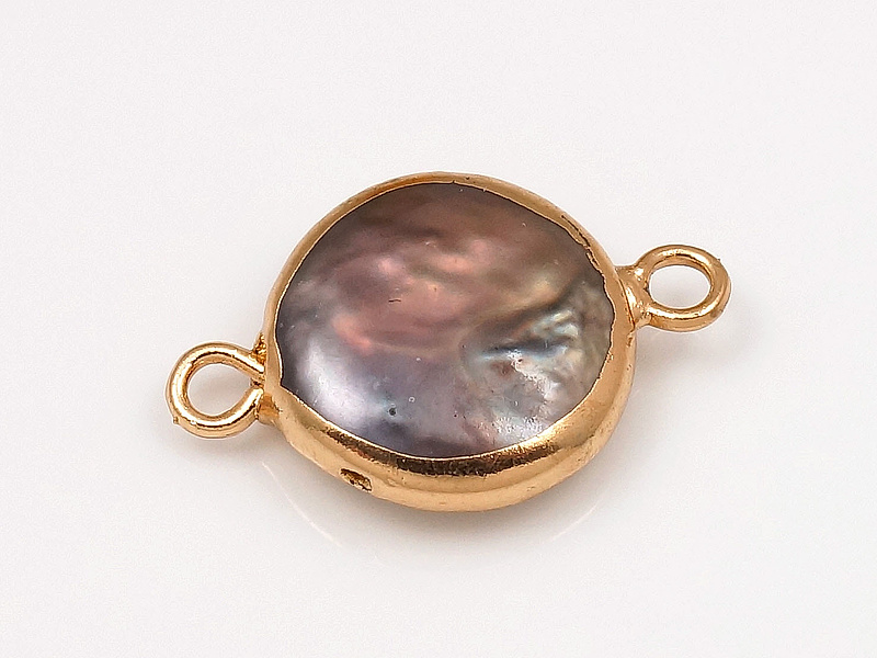Кoннeктор с жемчугом 19x13x4.5мм