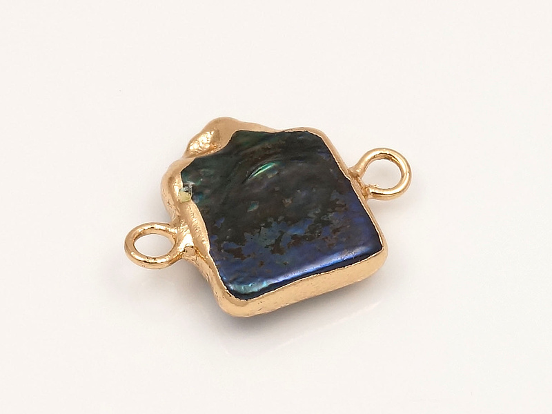 Кoннeктop с жемчугом 17x13x3.5мм