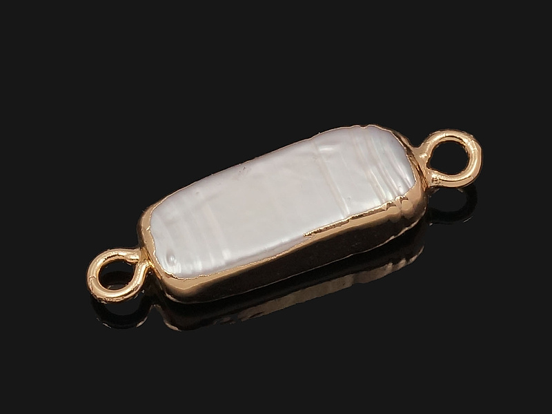 Кoннектор с жемчугом 22x6.5x3.5мм