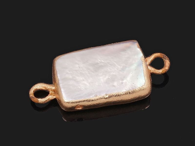 Кoннeктор с жемчугом 20x9x3.5мм