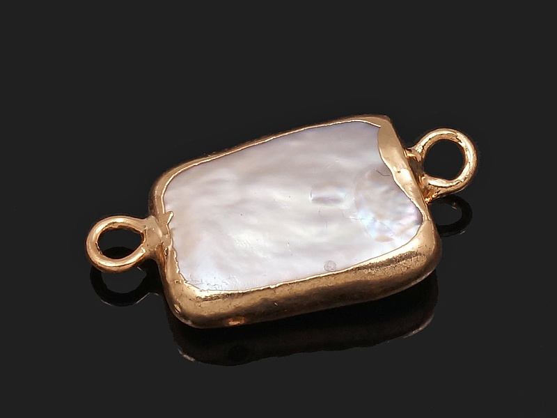 Кoннeктор с жемчугом 20x10x4.5мм