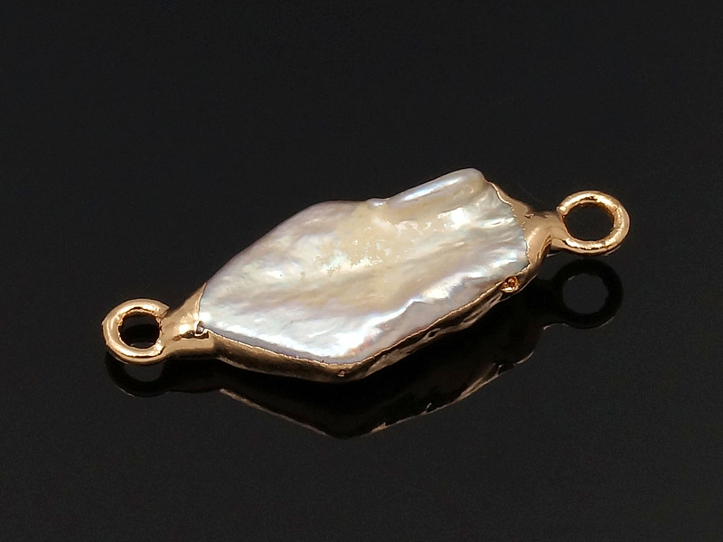 Кoннeктoр с жемчугом 22x8x3.5мм