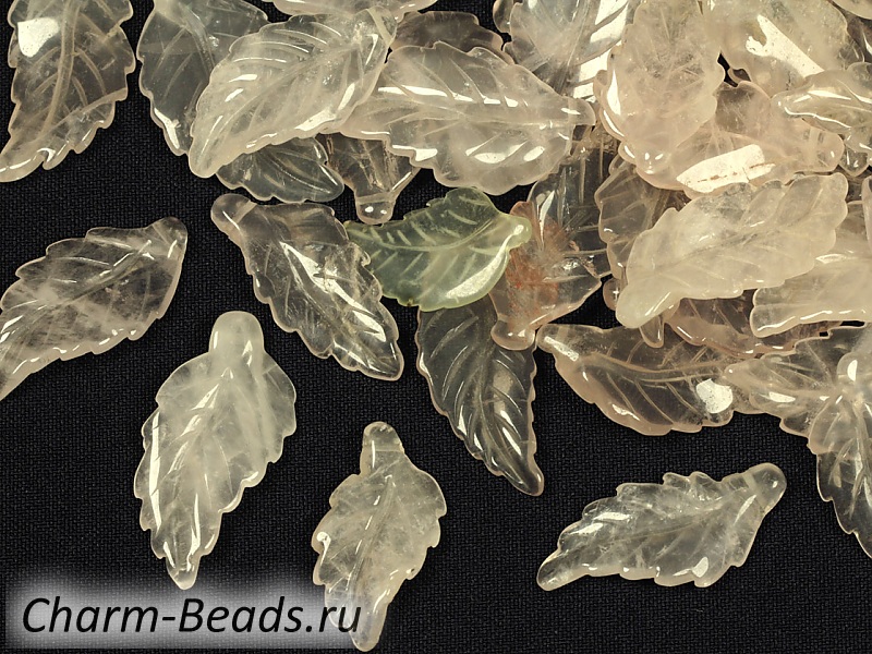 Резные бусины розового кварца. Диаметр отверстия у основания бусины 0.8 мм. Цена указана за одну бусину. Встречаются внутренние трещинки. Размеры указаны усредненные и могут отличаться между бусинами. | Интернет-магазин товаров для рукоделия