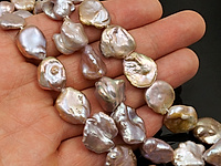 Бусина пресноводного натурального жемчуга бива (культивированного). Яркий перламутр. На отдельных бусинах могут встречаться наплывы перламутра и выемки природного происхождения. Производитель - Южный Китай. Цена указана за штуку., фото №104370