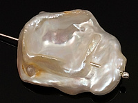 Бусина пресноводного натурального жемчуга бива (культивированного). Отверстие в бусине частично выходит на поверхность. УЦЕНЕННЫЙ ТОВАР! Производитель - Южный Китай. Цена указана за штуку., фото №106483