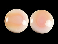 Кабошоны розового перламутра ракушки моллюска Pink Queen Conch. Погрешность измерения 0, 5 - 1 мм. Микровыемки. Цена указана за пару. 