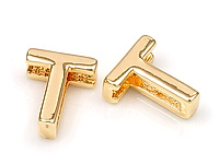 Бусина в форме буквы T для создания украшений. Покрытие - золото 14к. Размер прямоугольного отверстия 6.5 x 1.5 мм. Цена указана за штуку.
