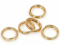 Соединительные кольца открытые. Покрытие - золото 14к. Толщина проволоки - 0.6 мм. Цена за 1 шт.