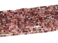 Граненые бусины шпинели, каменный бисер. Диаметр отверстия 0.6 мм. Размеры, длина нити и количество бусин указаны примерно.
