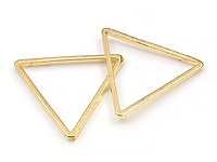 Подвеска треугольник для создания украшений. Покрытие - золото 14к. Цена указана за штуку.