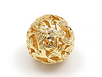 Бусина для создания украшиний. Покрытие - золото 14к. Диаметр отверстия 2.3 мм. Цена указана за штуку.
