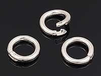 Соединительные кольца со штифтом. Может быть использовано как многоразовое с дополнительной защитой от расстегивания или как одноразовое, если штифт зажать и  использовать как заклепку. Цена за шт.
