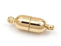 Замочек магнитный для браслета или бус. Покрытие - золото 14к. Диаметр колечек 1.8 мм., не запаяны Цена за шт.
