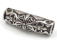 Бусина для создания мужских украшений, цвет "античное серебро". Основа - нежравеющая сталь. Диаметр отверстия - 8 мм. Цена за шт.
