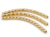 Бусина трубочка для создания украшений. Покрытие - золото 14к. Диаметр отверстия 1.5 мм. Цена указана за штуку.
