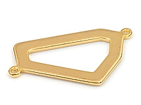 Коннектор "Геометрия" для создания украшений. Покрытие - золото 14к. Диаметр отверстий - 1.3 мм, запаяны. Цена указана за штуку.
