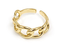 Основа для кольца для создания украшений. Покрытие - золото 14К. Кольцо имеет регулируемый размер от 17 до 19 мм. Цена за 1 шт.
