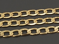 Ювелирная цепочка панцирь для создания бижутерии (украшений). Покрытие - золото 14к. Размер звена - 5х3.5х0.5 мм. Звенья запаяны.
, фото №134973