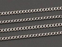 Ювелирная цепочка панцирь для создания бижутерии (украшений). Основа - нержавеющая сталь. Размер звена 1.9 х 1.4 х 0.8 мм. Звенья запаяны.
