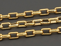 Ювелирная цепочка с венецианским плетением для создания бижутерии (украшений). Покрытие - золото 14к. Размер звеньев 5.5 х 3.5 х 1.5 мм. Соединительные звенья не запаяны.
