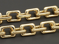 Ювелирная цепочка с венецианским плетением для создания бижутерии (украшений). Покрытие - золото 14к. Размер звеньев 13 х 10 х 2.6 мм. Каждое второе звено разомкнуто.
