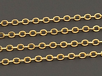Ювелирная цепочка с якорным плетением для создания бижутерии (украшений). Покрытие - золото 14К. Размер звена 2.5 х 2 х 0.4 мм. Звенья запаяны.
